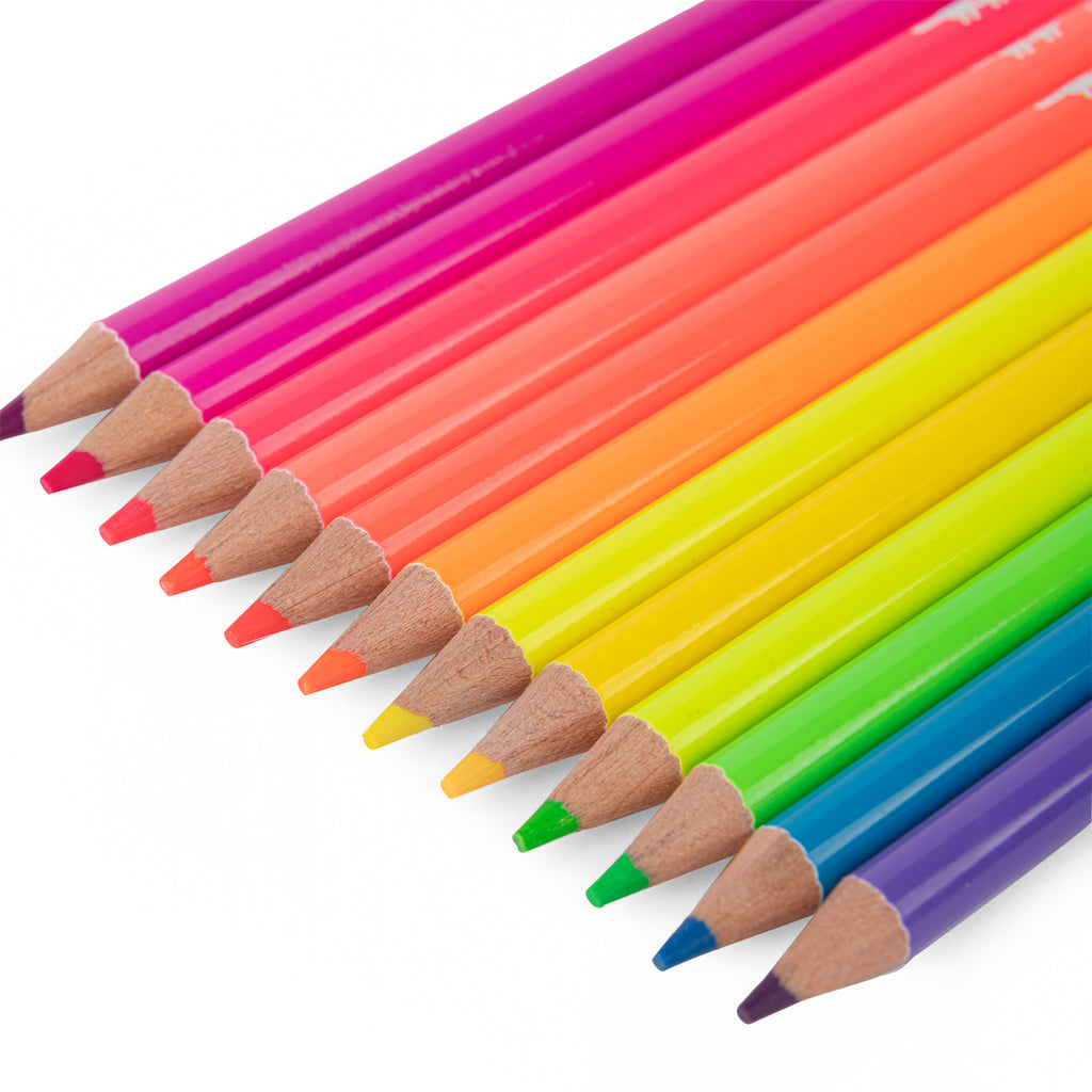 12 neon colouring pencils Les Schmouks
