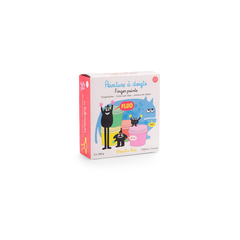 Fluorescent finger paints: Les Schmouks
