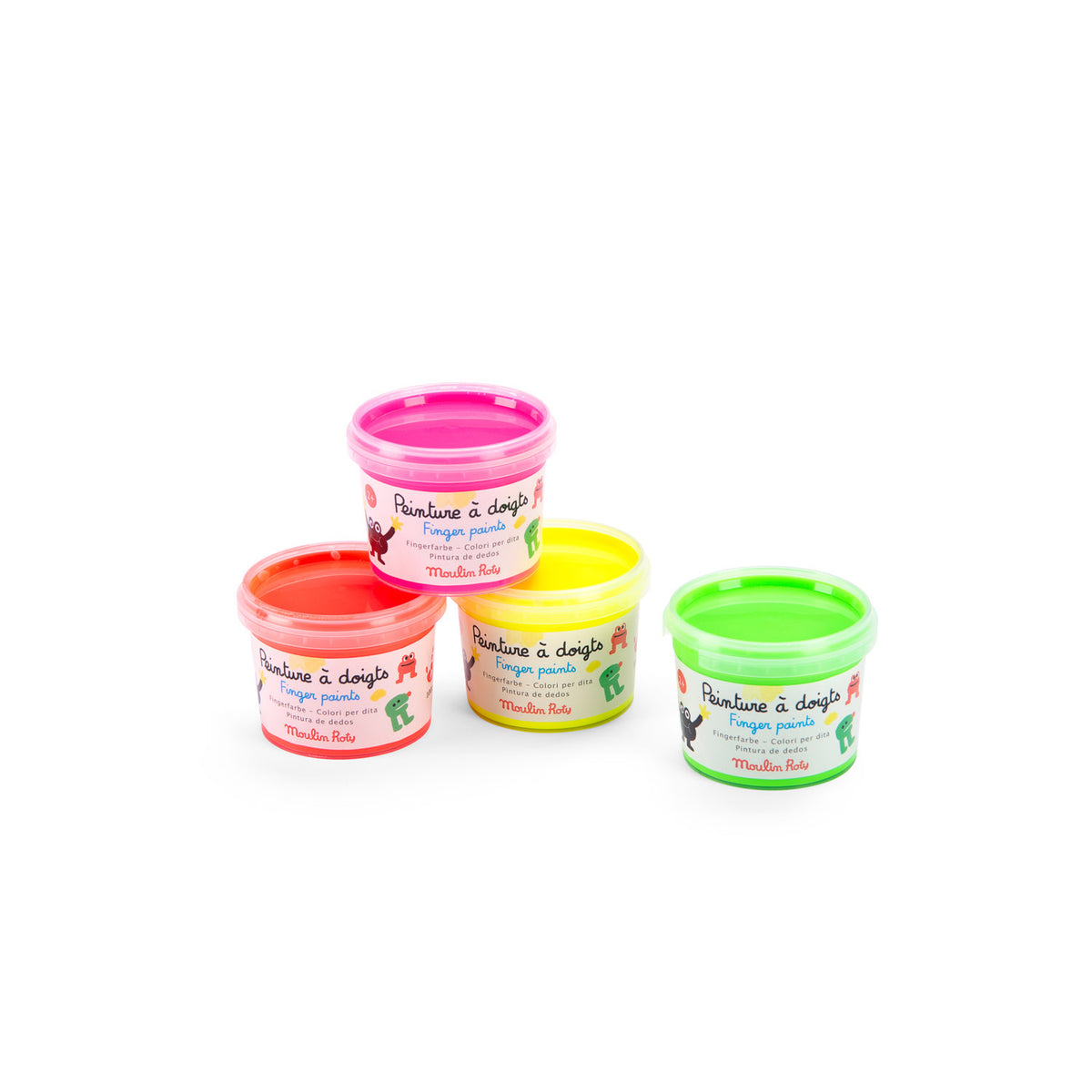 Fluorescent finger paints: Les Schmouks
