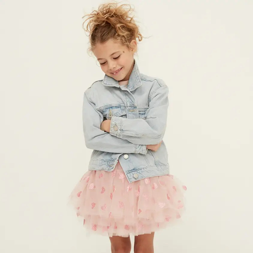 Tutu with Pink Glitter Hearts