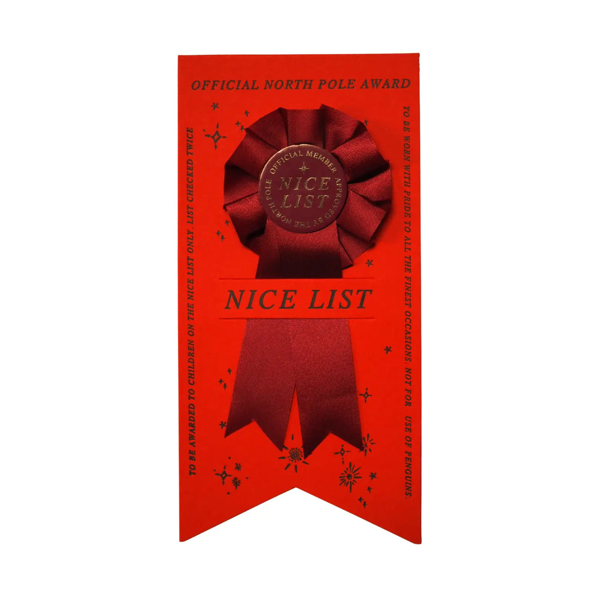 Santa’s Official Nice Rosette